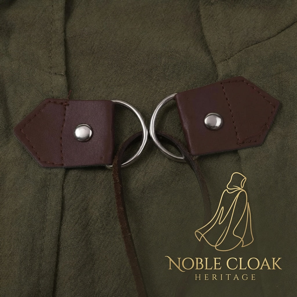 Linen Hooded Medieval Cloak | Lightweight LARP Cape for Renaissance Fairs & Noble Wear