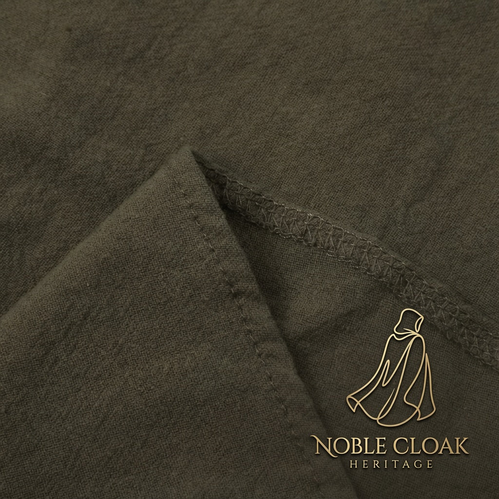 Linen Hooded Medieval Cloak | Lightweight LARP Cape for Renaissance Fairs & Noble Wear