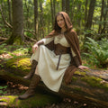 Brown Linen Hooded Medieval Cloak | Breathable LARP Cape for Renaissance Fairs & Cosplay